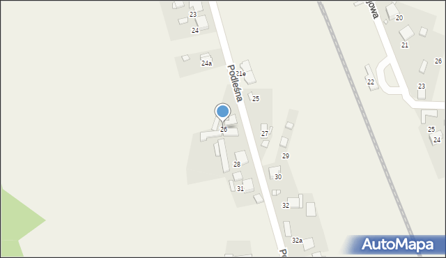 Kuleje, Podleśna, 26, mapa Kuleje