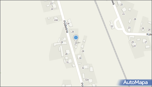 Kuleje, Podleśna, 27, mapa Kuleje