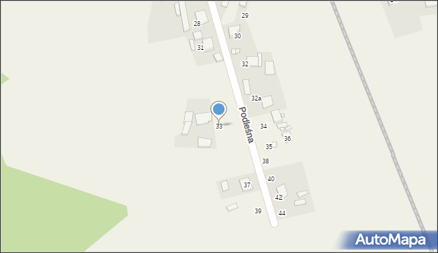 Kuleje, Podleśna, 33, mapa Kuleje