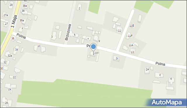 Kup, Polna, 2, mapa Kup