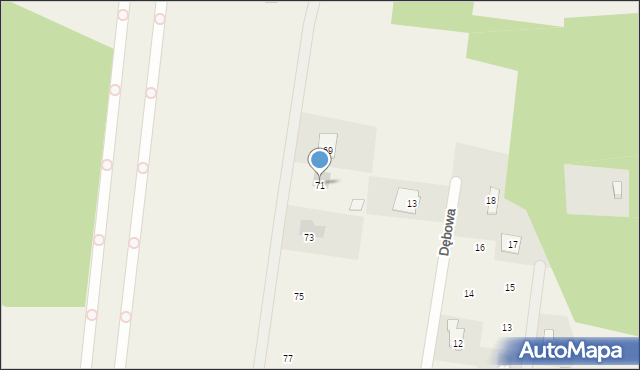 Kuriany, Podleśna, 71, mapa Kuriany