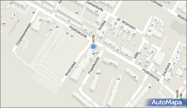 Kutno, Podrzeczna, 38, mapa Kutno