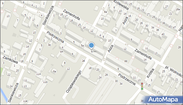 Kutno, Podrzeczna, 7, mapa Kutno