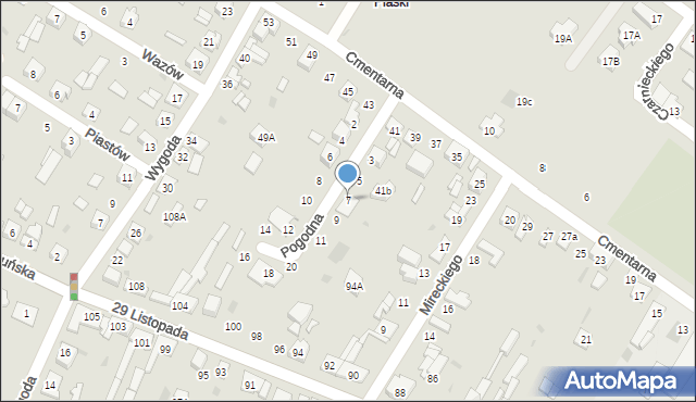 Kutno, Pogodna, 7, mapa Kutno