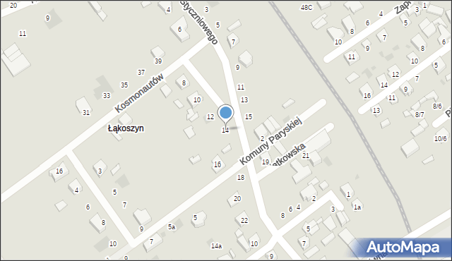 Kutno, Powstania Styczniowego, 14, mapa Kutno