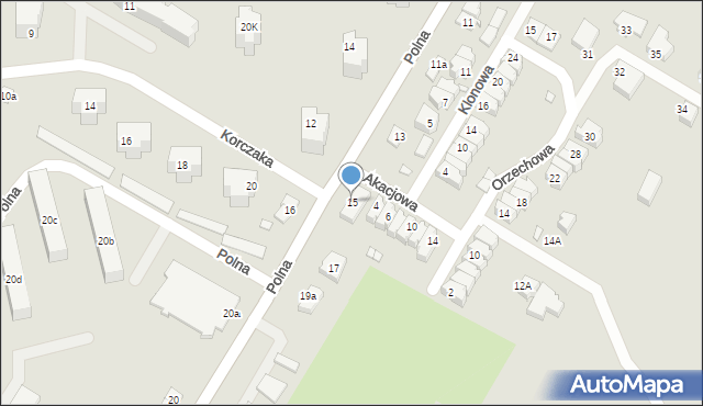 Kwidzyn, Polna, 15, mapa Kwidzyn