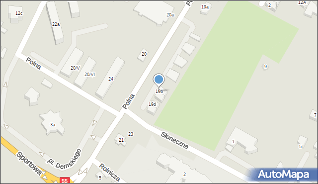 Kwidzyn, Polna, 19b, mapa Kwidzyn