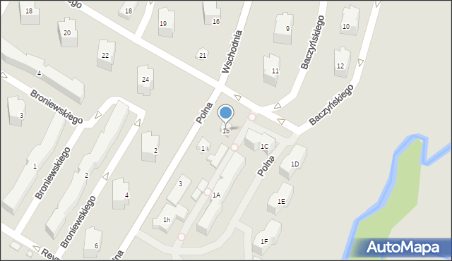Kwidzyn, Polna, 1b, mapa Kwidzyn