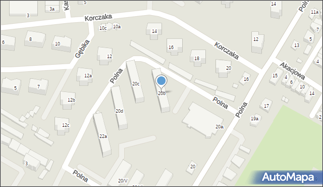 Kwidzyn, Polna, 20b, mapa Kwidzyn