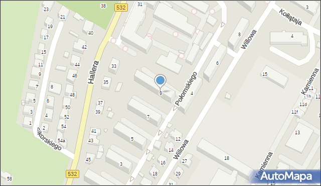 Kwidzyn, Połomskiego Piotra, 9, mapa Kwidzyn