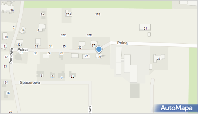 Kwilcz, Polna, 25, mapa Kwilcz