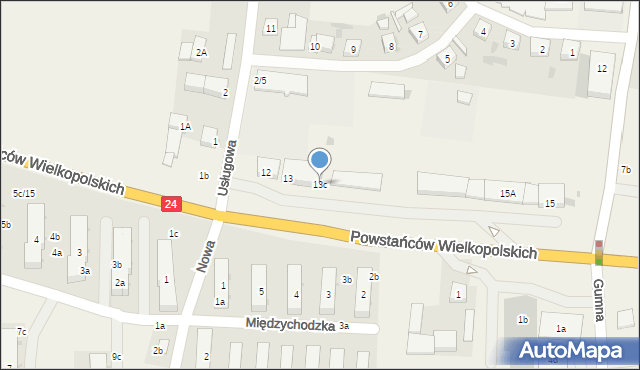 Kwilcz, Powstańców Wielkopolskich, 13c, mapa Kwilcz