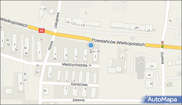 Kwilcz, Powstańców Wielkopolskich, 3b, mapa Kwilcz