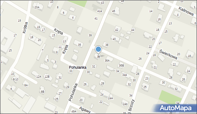 Kwirynów, Pohulanka, 36, mapa Kwirynów