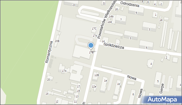Łabiszyn, Powstańców Wielkopolskich, 17B, mapa Łabiszyn