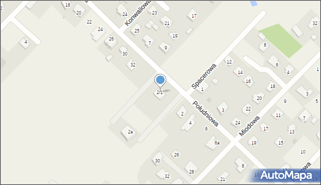 Łąck, Południowa, 2/1, mapa Łąck