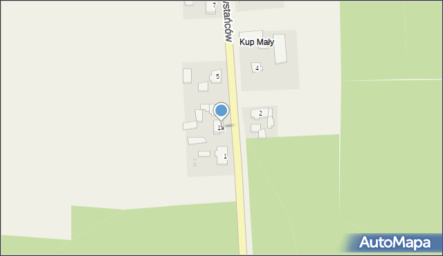 Ładza, Powstańców, 1a, mapa Ładza