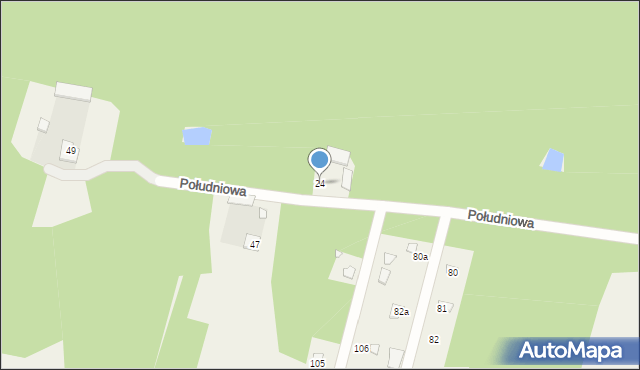 Ładzyń, Południowa, 24, mapa Ładzyń