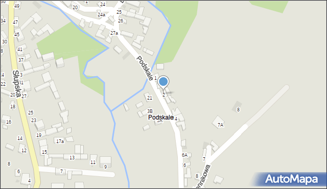Łagów, Podskale, 2, mapa Łagów