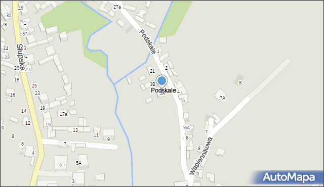 Łagów, Podskale, 3A, mapa Łagów