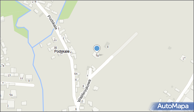 Łagów, Podskale, 7A, mapa Łagów