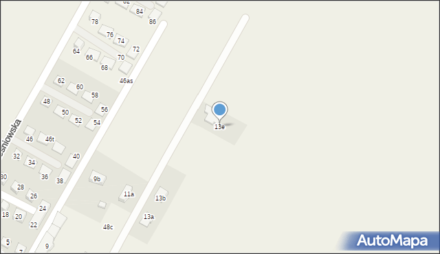 Łagówek, Polna, 13e, mapa Łagówek