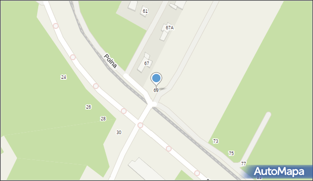 Łajski, Polna, 69, mapa Łajski