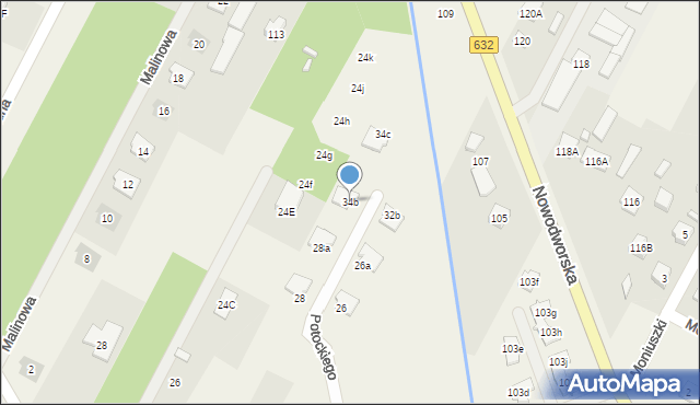Łajski, Potockiego Augusta, hr., 34b, mapa Łajski