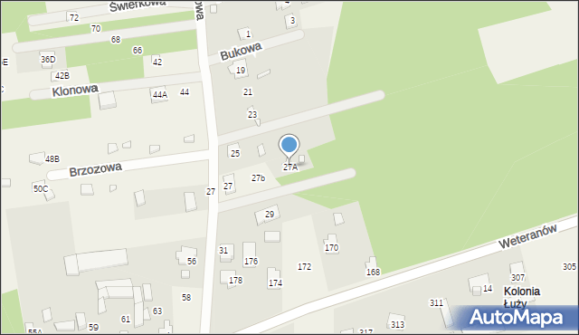 Łąki, Poligonowa, 27A, mapa Łąki