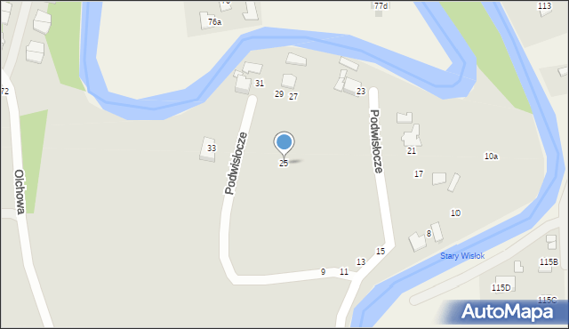 Łańcut, Podwisłocze, 25, mapa Łańcut