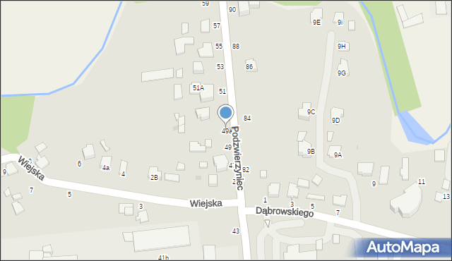 Łańcut, Podzwierzyniec, 49a, mapa Łańcut