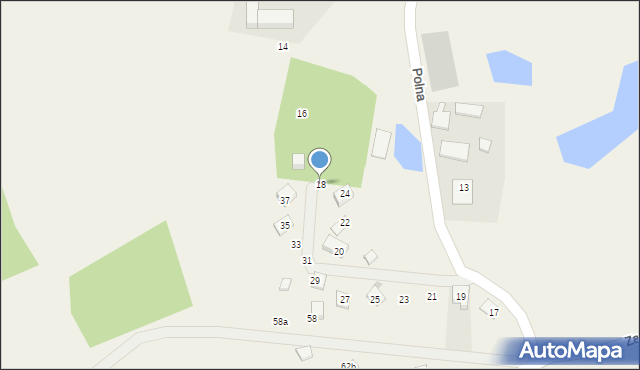 Łapalice, Polna, 18, mapa Łapalice
