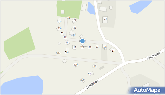 Łapalice, Polna, 25, mapa Łapalice