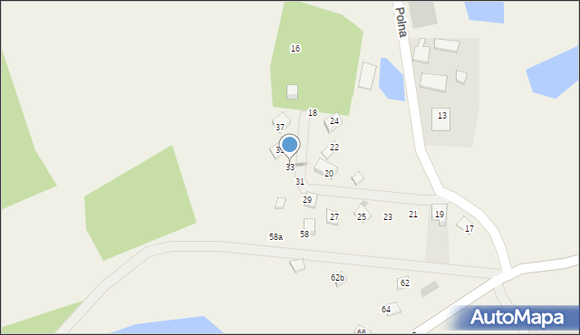 Łapalice, Polna, 33, mapa Łapalice