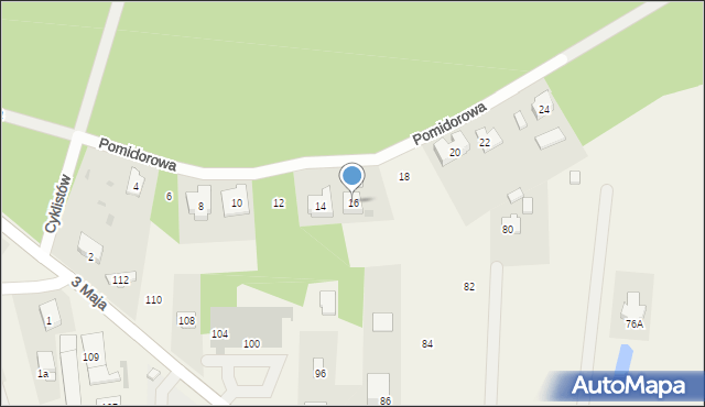 Laski, Pomidorowa, 16, mapa Laski