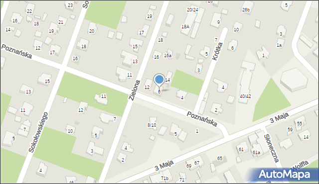 Laski, Poznańska, 6, mapa Laski