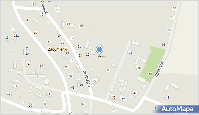 Łaszczów, Podhajce, 27, mapa Łaszczów