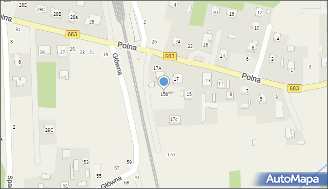 Ławki, Polna, 15b, mapa Ławki