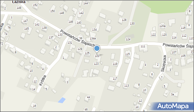 Łaziska, Powstańców Śląskich, 121, mapa Łaziska