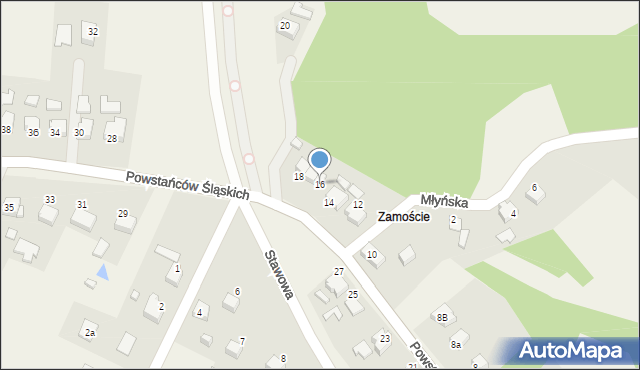 Łaziska, Powstańców Śląskich, 16, mapa Łaziska