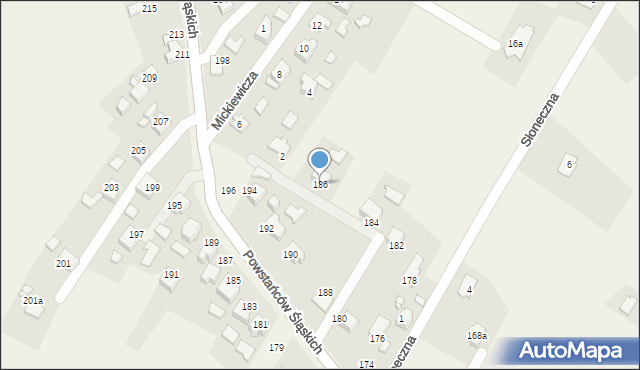 Łaziska, Powstańców Śląskich, 186, mapa Łaziska