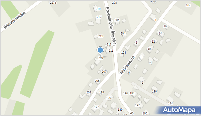 Łaziska, Powstańców Śląskich, 209, mapa Łaziska