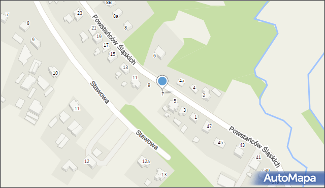 Łaziska, Powstańców Śląskich, 7, mapa Łaziska