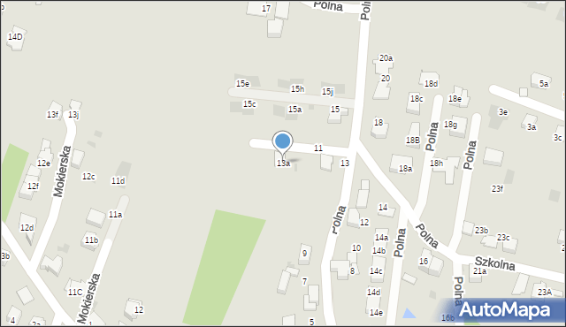 Łaziska Górne, Polna, 13a, mapa Łaziska Górne