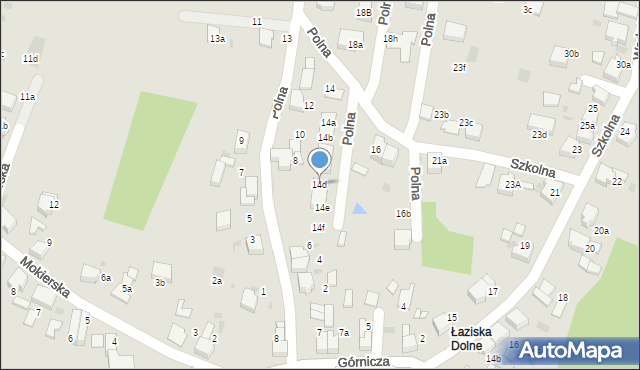 Łaziska Górne, Polna, 14d, mapa Łaziska Górne