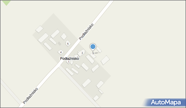 Łaźnisko, Podłaźnisko, 7, mapa Łaźnisko