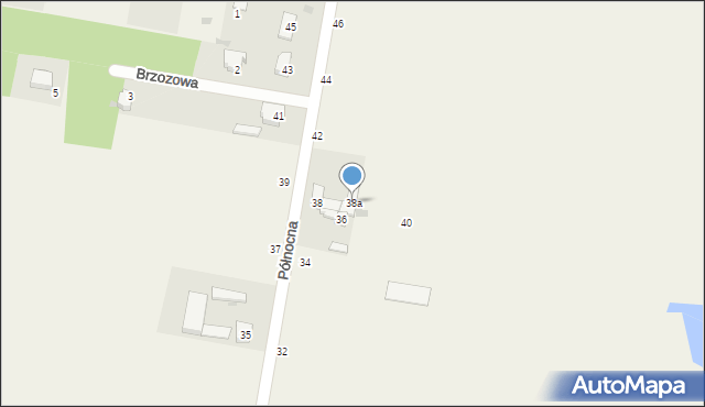 Łaznowska Wola, Północna, 38a, mapa Łaznowska Wola