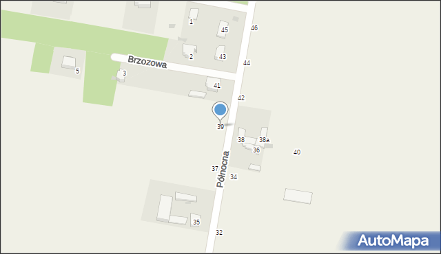 Łaznowska Wola, Północna, 39, mapa Łaznowska Wola