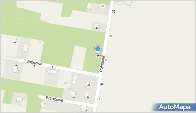 Łaznowska Wola, Północna, 47, mapa Łaznowska Wola