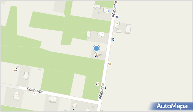 Łaznowska Wola, Północna, 49, mapa Łaznowska Wola